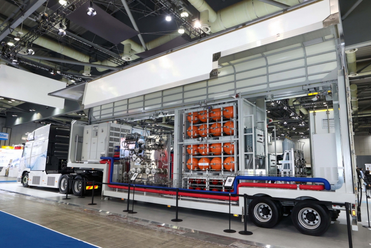 WHE 2025 베스트 프로덕트 미디어 어워드에서 '엑설런트 픽'에 선정된 현대자동차그룹의 '이동형 수소 충전소'/사진=WHE 2025 조직위원회, 한국자동차기자협회