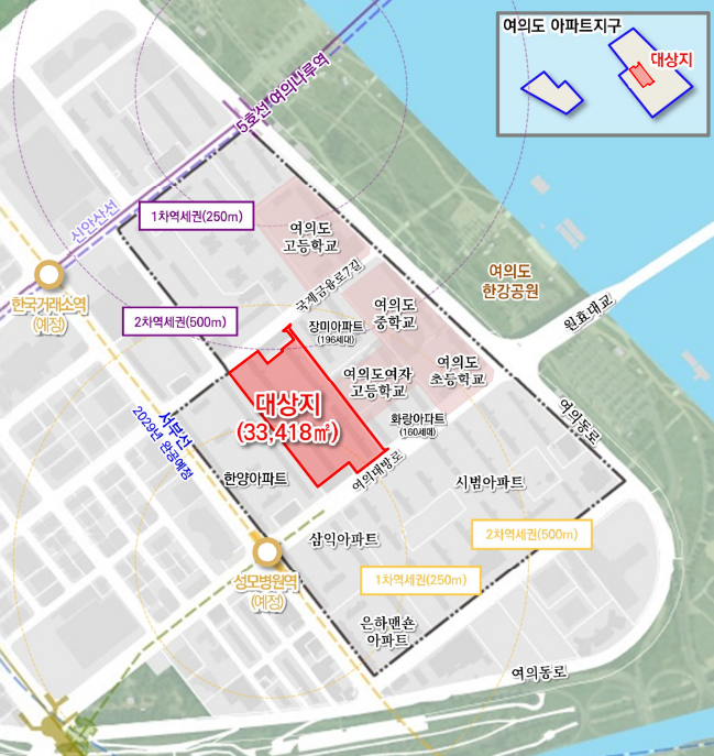 여의도 대교아파트 재건축정비사업 위치도/사진제공=서울시