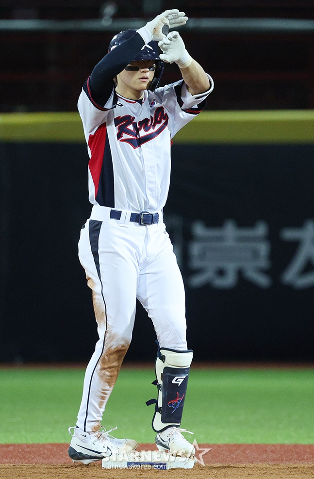 KIA 타이거즈 내야수 김도영의 2024년 당시 국가대표 활약 시절 모습. /사진=김진경 대기자