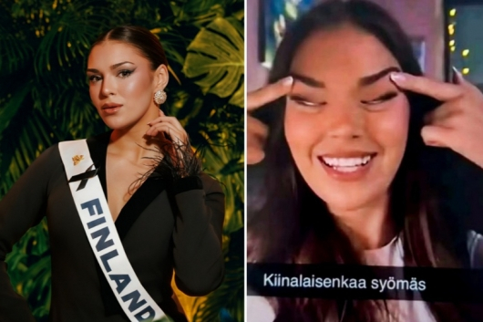 미스 유니버스 대회에 출전했던 '미스 핀란드'가 아시아 사람을 비하하는 눈 찢기 행위를 했다가 왕관을 박탈당했다. /사진=미스유니버스 인스타그램, 이코노미타임스 갈무리