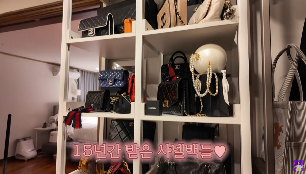심진화가 김원효에게 15년간 선물받은 샤넬백을 자랑했다. /사진=김숙 유튜브 갈무리 