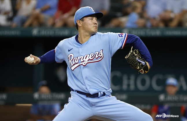 메이저리그 활약 당시 텍사스 시절 아리하라의 모습. /AFPBBNews=뉴스1