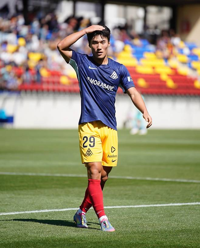 스페인 2부 라리가2 FC안도라 김민수. /사진=김민수 SNS 캡처