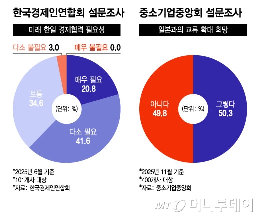 한국경제인연합회 및 중소기업중앙회 설문조사/그래픽=윤선정