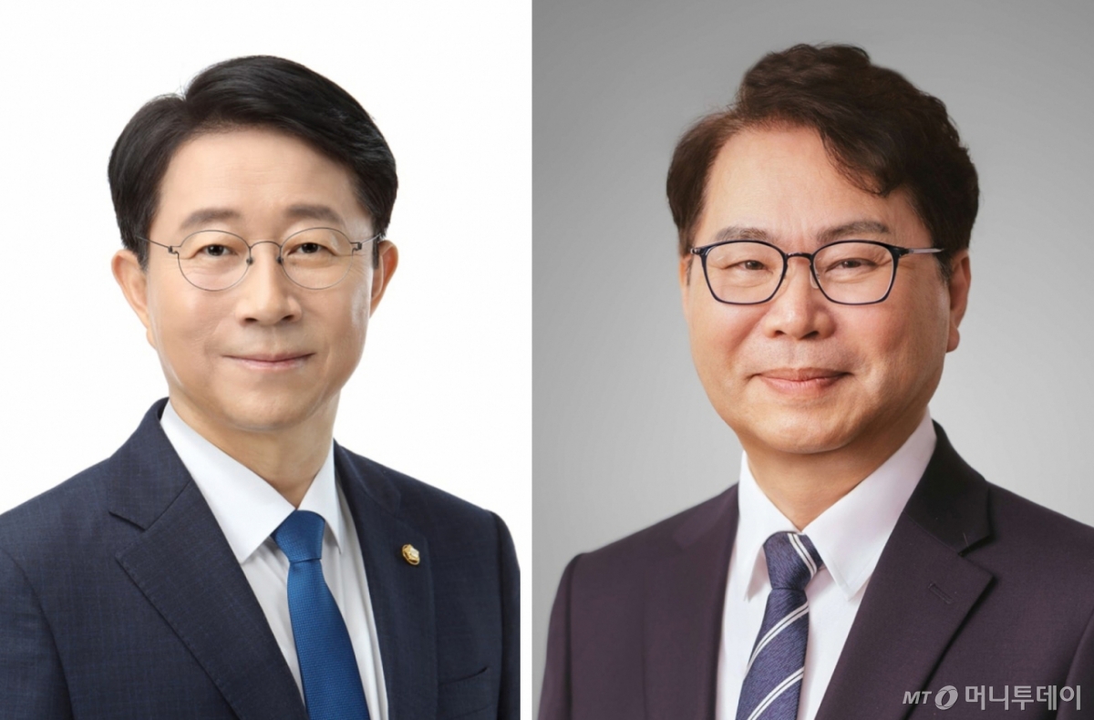 [서울=뉴시스] 이규연 홍보소통수석이 28일 청와대 춘추관에서 이재명 대통령의 장차관급 인선을 발표했다.   사진은 정무특별보좌관과 정책특별보좌관에 조정식(왼쪽) 더불어민주당 의원과  이한주 경제·인문사회연구회 이사장을 각각 임명했다. (사진=대통령실 제공) 2025.12.28. photo@newsis.com *재판매 및 DB 금지 /사진=