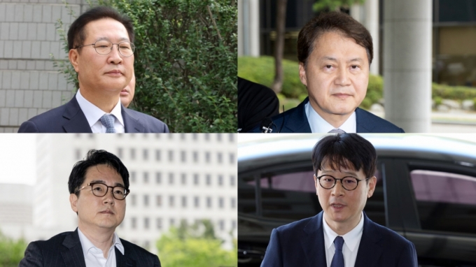 박성재 전 법무부장관(좌측 상단), 김주현 전 민정수석(우측 상단), 심우정 전 검찰총장(좌측 하단), 이창수 전 중앙지검장(우측하단). /사진=뉴스1