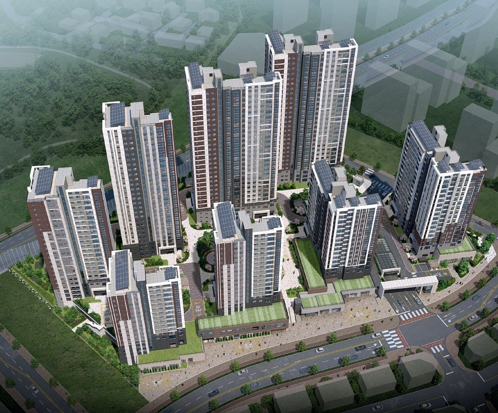 구리갈매역세권 A4 블록 단지 조감도. /사진제공=LH