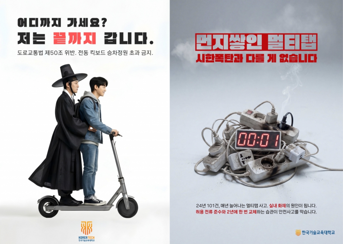 '2025 대국민 안전문화 경진대회' 수상작들./사진제공=한기대