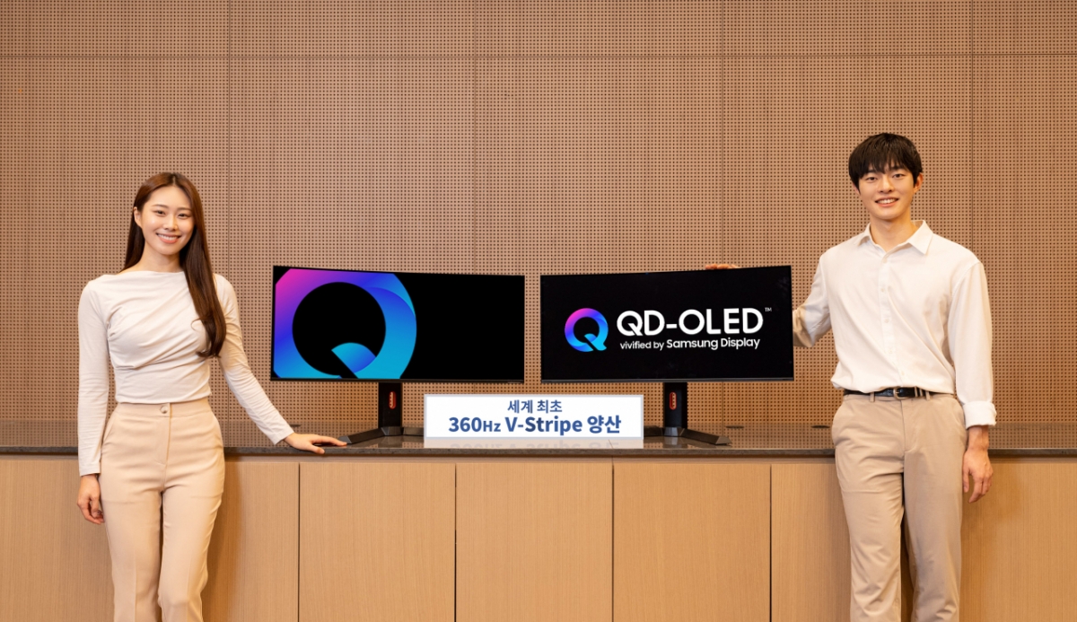 삼성디스플레이가 세계 최초로 출시하는 V-스트라이프 픽셀구조의 34형 360Hz QD-OLED /사진제공=삼성디스플레이