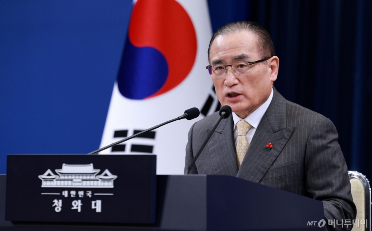 [서울=뉴시스] 고범준 기자 = 위성락 국가안보실장이 2일 청와대 춘추관에서 이재명 대통령의 중국 국빈방문 일정 관련 브리핑을 하고 있다. 2026.01.02. photo@newsis.com /사진=고범준