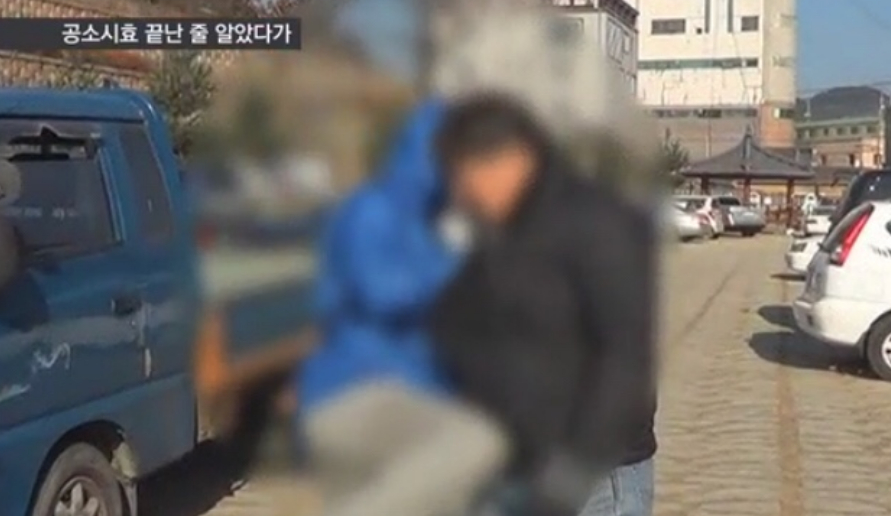 범인 주모씨의 현장검증 모습 /사진=SBS 보도 캡처