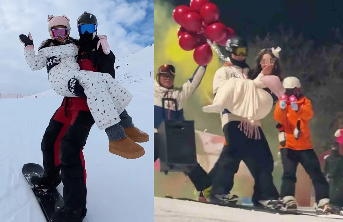 중국 동북아 스키 리조트가 진행하는 '캐리 스키' 프로그램(왼쪽), 생일 패키지(오른쪽) /사진=홍콩 사우스차이나모닝포스트