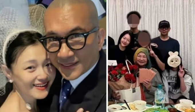 고(故) 대만배우 쉬시위안과 클론 구준엽의 혼인신고 당시 사진(왼쪽 사진), 쉬쉬위안의 동생 쉬시디(오른쪽 사진 좌측) 등 유족과 사진을 찍은 구준엽(오른쪽 사진 우측)의 모습. 아내 사망 이후 식음을 전폐해 급격하게 체중이 감소한 모습으로 눈길을 끌었다. /사진=쉬시위안, 쉬시디 인스타그램