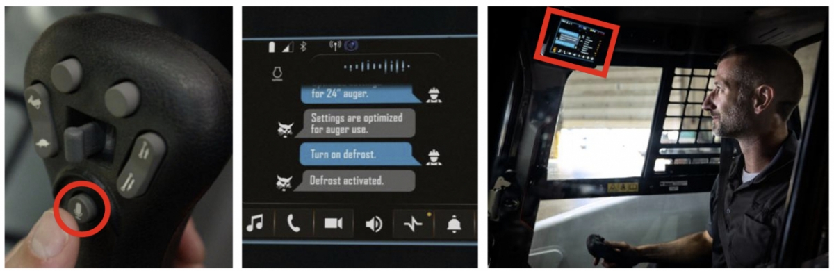 두산밥캣이 'CES 2026'에서 공개한 AI 기반 음성 제어 기술 '밥캣 잡사이트 컴패니언'/사진제공=두산밥캣