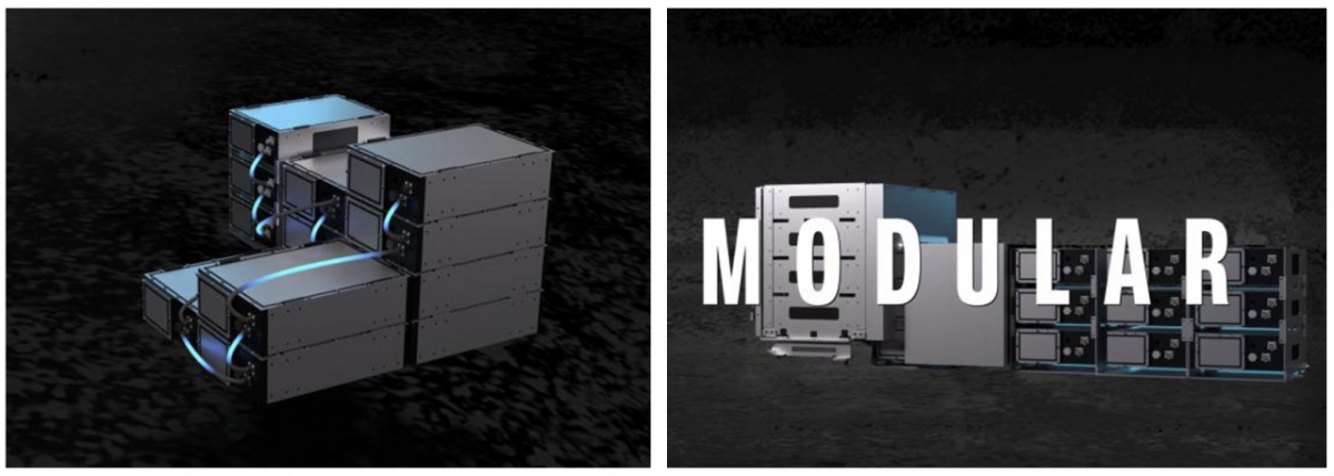 두산밥캣의 소형 전동 건설장비를 위한 표준화 모듈 배터리팩 'BSUP'/사진제공=두산밥캣 