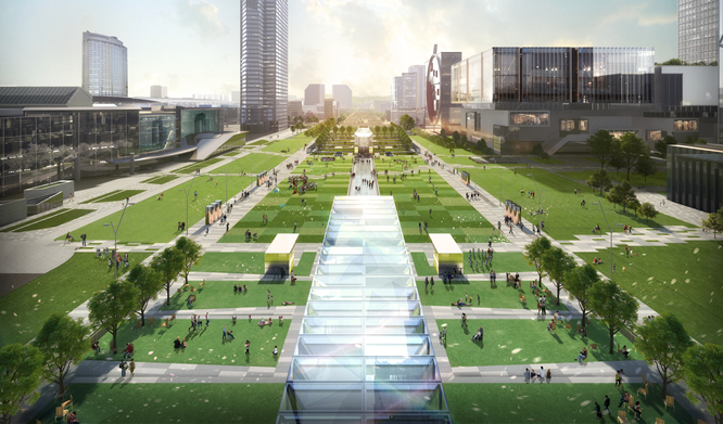 영동대로 지하공간 복합개발 및 상부 녹지공간 조감도/ 사진제공=서울시