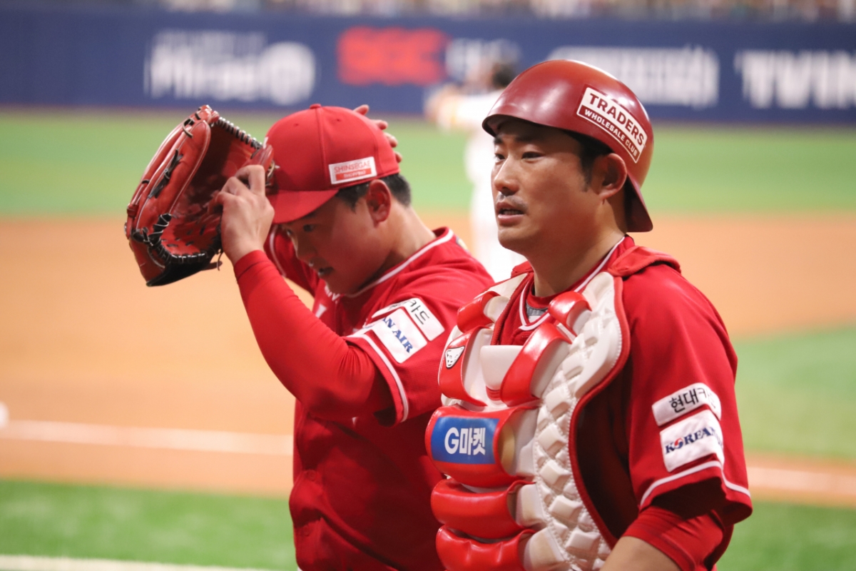 SSG 랜더스 베테랑 포수 이지영. /사진=SSG 랜더스 제공