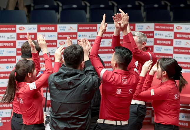 승리를 거둔 SK렌터카. /사진=PBA