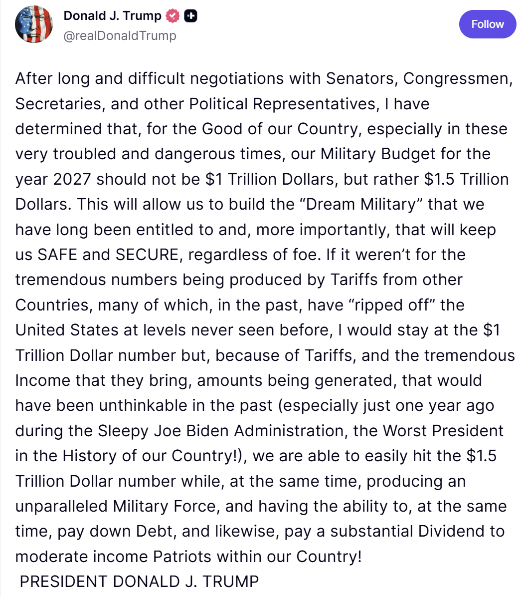 사진=트루스소셜