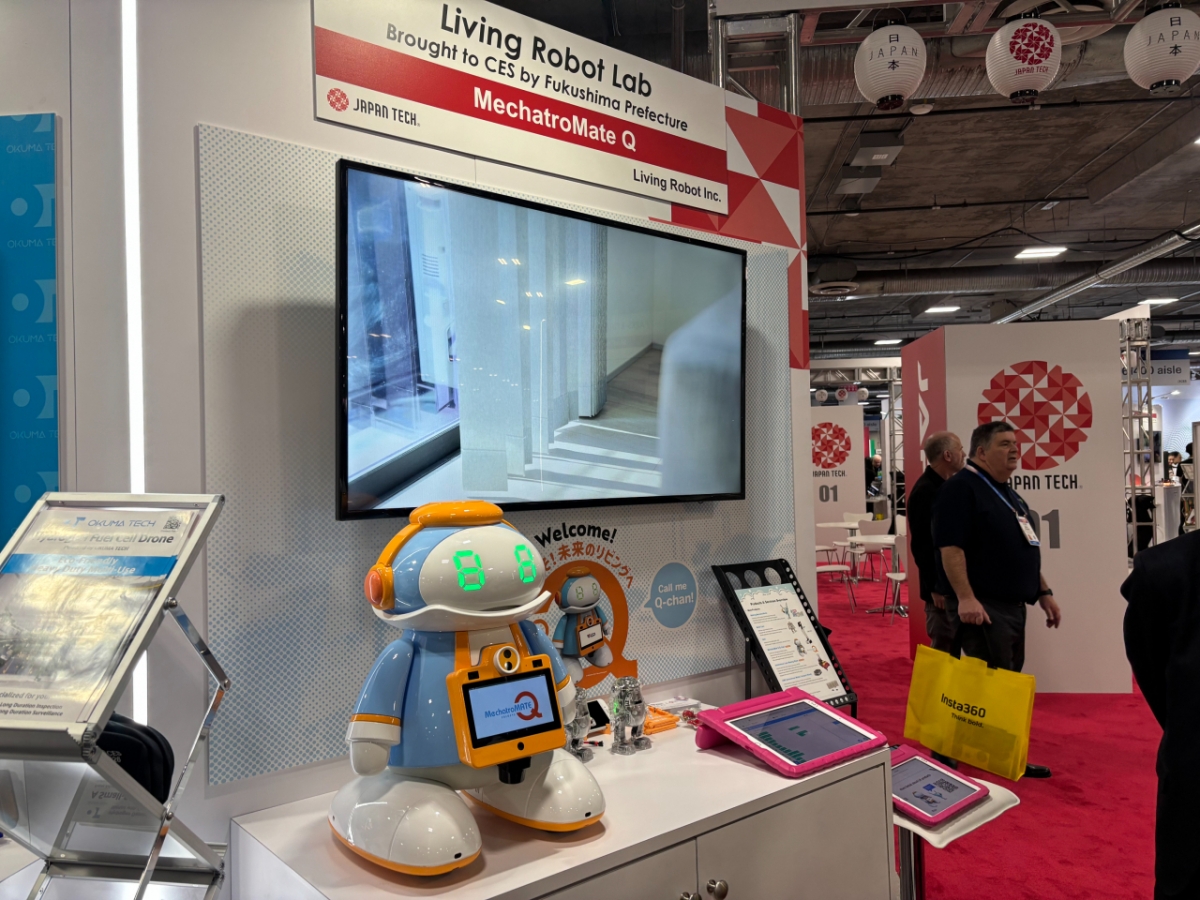 일본기업 리빙로봇의 돌봄로봇 '메카트로메이트 Q'(MechatroMATE Q) . /라스베이거스(미국)=남미래 기자 future@