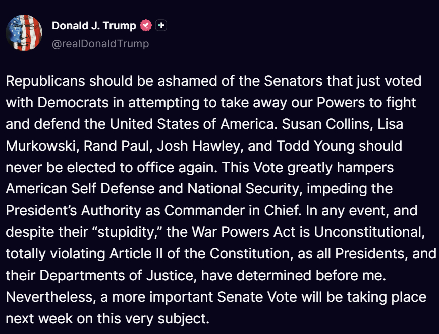 /사진=도널드 트럼프 미국 대통령 트루스소셜