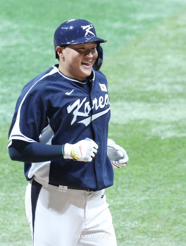 대표팀 시절 LG 이재원. /사진=김진경 대기자