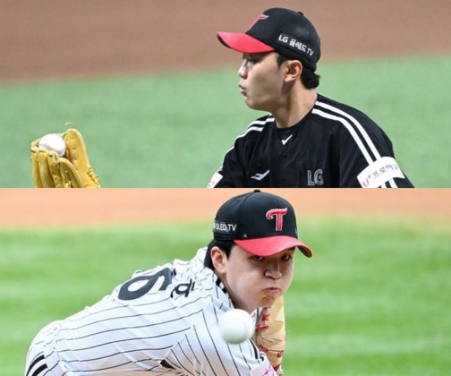 LG 김윤식(위쪽)과 이민호. /사진=OSEN 제공