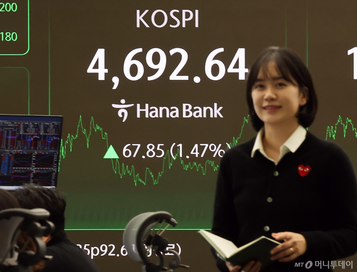 8거래일 연속 상승 마감 코스피…최고점 경신하며 4700 코앞에