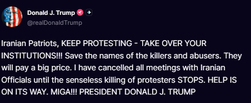 /사진=도널드 트럼프 미국 대통령 트루스소셜