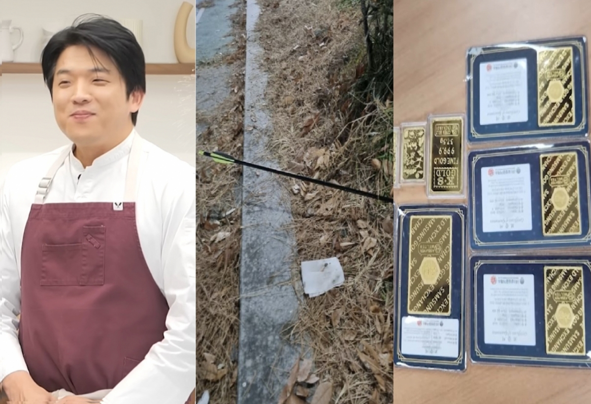 [더영상] 첫 번째는 '두바이 쫀득 쿠키(두쫀쿠)' 만들기 재도전에 나선 안성재 셰프다. 안성재는 앞서 딸과 함께 두쫀쿠를 만든다며 잘못된 레시피로 강정 모양의 딱딱한 쿠키를 만들어 시청자들의 항의를 받자 이에 대한 해명 겸 사과 차원에서 두쫀쿠 만들기 대도전에 나섰다. 두 번째는 한밤중 산책하던 행인 근처로 양궁 화살을 쏜 20대 남성이다. 이 남성은 경찰 조사에서 "나무를 향해 쏜 화살이 빗나간 것"이라는 취지로 진술했다. 세 번째는 1억원 상당의 순금을 들고 지구대를 찾은 60대 여성이다. 보이스피싱 조직의 지시에 따라 1억원 상당의 순금을 전달하려던 피해자는 이상함을 감지하고 즉시 경찰을 찾아 사기 피해를 면했다./사진=유튜브 채널 '안성재', 뉴시스, 경찰 제공