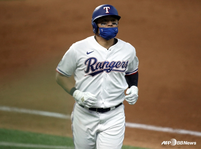 2020년 7월 무관중으로 진행됐던 경기에 출전할 당시의 추신수 모습. /AFPBBNews=뉴스1