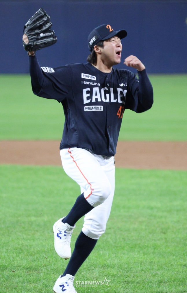 2025년 플레이오프에서 김범수의 모습. /사진=김진경 대기자