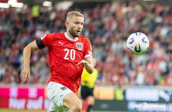 오스트리아 대표팀 미드필더 콘라드 라이머. /AFPBBNews=뉴스1