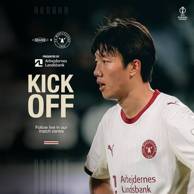 23일(한국시간) 노르웨이 베르겐의 브란 스타디온에서 열린 2025~2026 유럽축구연맹(UEFA) 유로파리그(UEL) 리그 페이즈 7차전에 선발 출전한 이한범.  /사진=미트윌란 공식 사회관계망서비스(SNS)