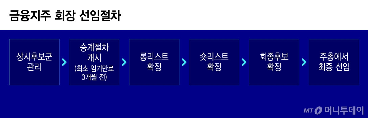 금융지주 회장 선임절차/그래픽=윤선정