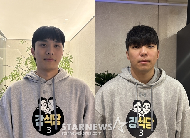 지난 10월 '강식당3' 행사에서 만난 이재현(왼쪽)과 김영웅. /사진=박수진 기자