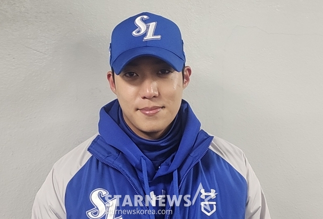 지난해 3월 29일 잠실 두산전을 마치고 만난 원태인. /사진=박수진 기자