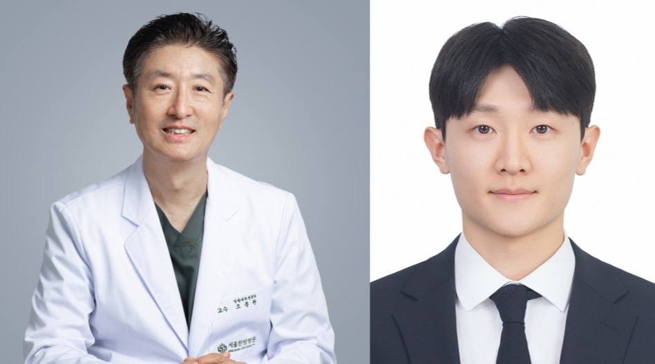 (사진 왼쪽부터)대전대학교 서울한방병원 동서암센터 조종관 교수와 김준열 전공의. /사진=대전대 서울한방병원