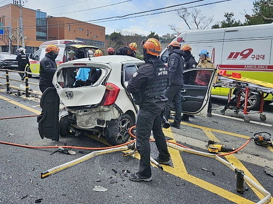 사고 현장 모습./사진=청주서부소방서 제공