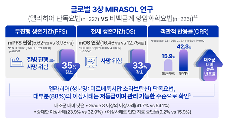 난소암 신약 '엘라히어' 임상 3상 결과./사진=한국애브비