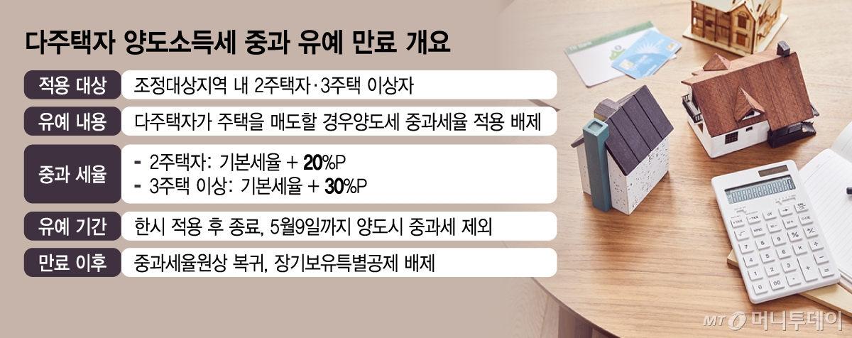 다주택자 양도소득세 중과 유예 만료 개요/그래픽=김지영