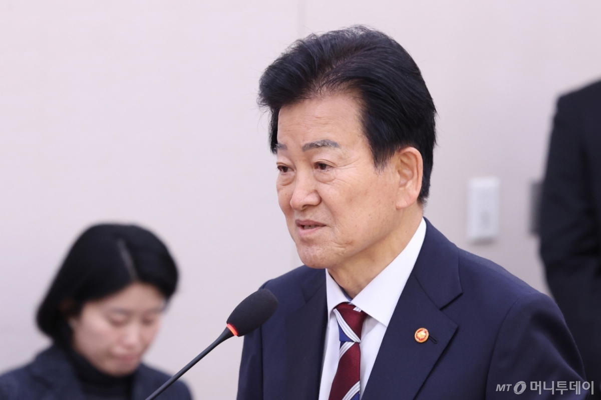 (서울=뉴스1) 신웅수 기자 = 정동영 통일부 장관이 28일 서울 여의도 국회에서 열린 외교통일위원회 전체회의에서 발언하고 있다. 2026.1.28/뉴스1  Copyright © 뉴스1. All rights reserved. 무단 전재 및 재배포,  AI학습 이용 금지. 