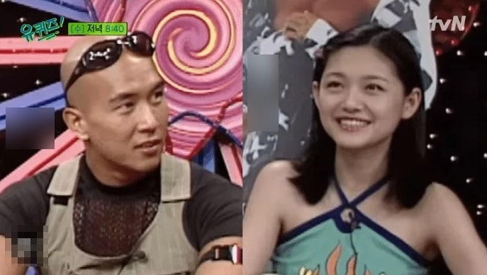 1990년대 후반 클론 구준엽과 MC로 활약하던 대만 방송인 쉬시위안이 한 방송에 출연한 모습. /사진=tvN '유 퀴즈 온 더 블럭' 방송화면