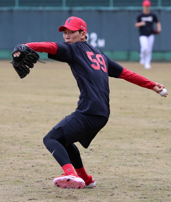KIA 타이거즈에서 활약하던 지난해 양수호의 모습. /사진=KIA 타이거즈 제공