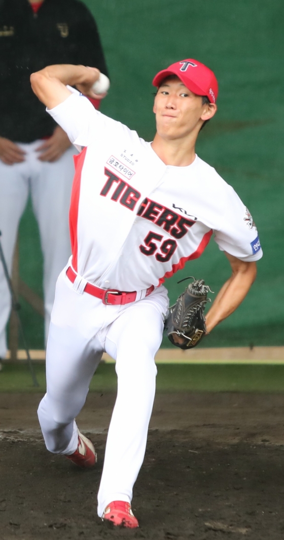 KIA 타이거즈에서 활약하던 지난해 양수호의 모습. /사진=KIA 타이거즈 제공