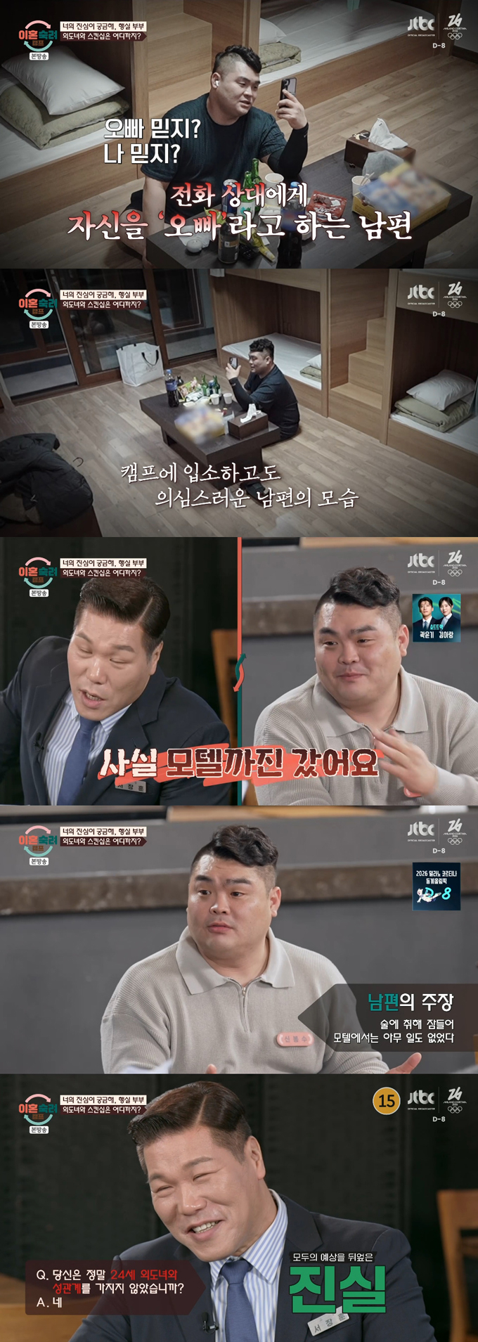 서로의 외도를 의심했던 '행실 부부'의 심리 생리 검사 결과가 공개됐다./사진=JTBC '이혼숙려캠프' 방송 화면