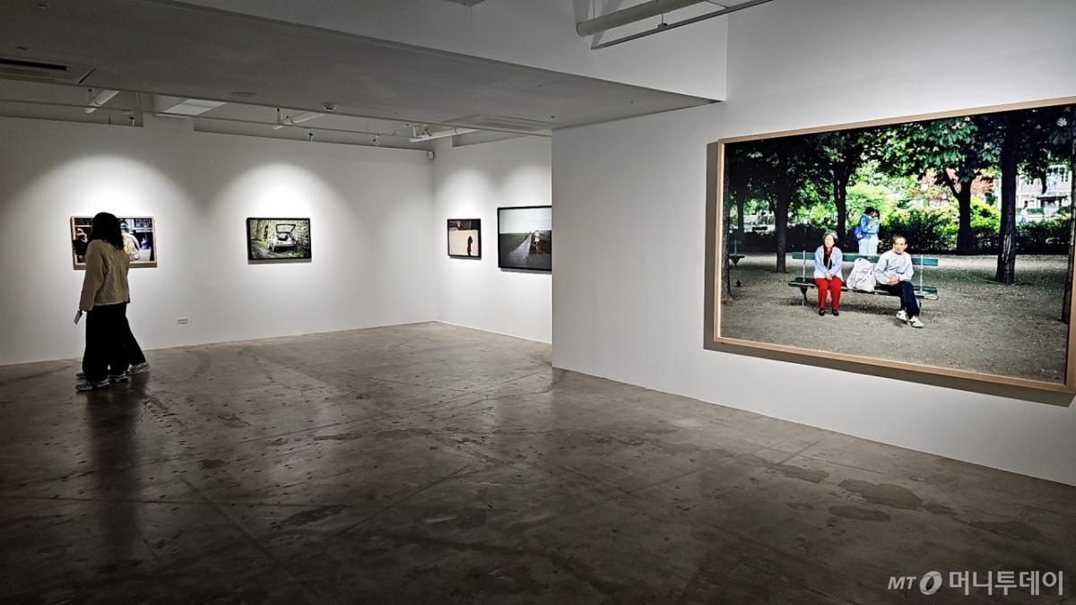 28일 서울 중구의 전시공간 '피크닉'에서 열린 박용만 작가 개인전 '휴먼 모먼트' 모습. / 사진 = 오진영 기자