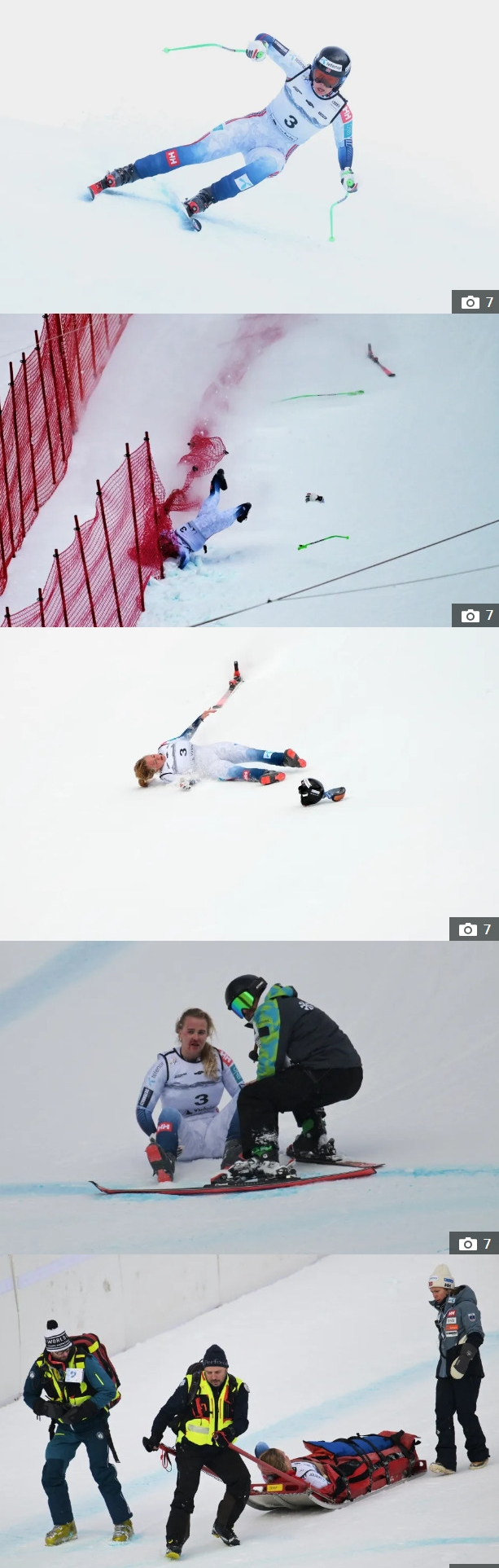 마르테 몬센이 사고를 당하는 모습. /사진=더선 갈무리