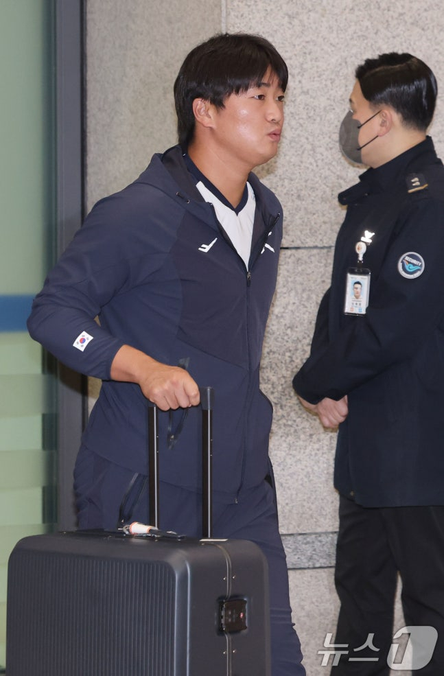 지난 1월 20일 대표팀 사이판 캠프를 마치고 돌아온 고우석. /사진=뉴스1
