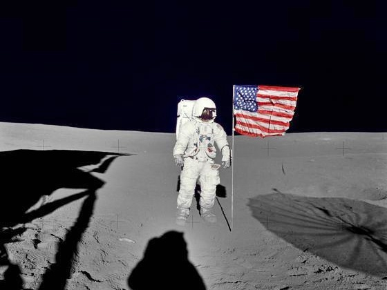 아폴로 14호 우주인의 달 착륙 장면./사진=AFP=뉴스1